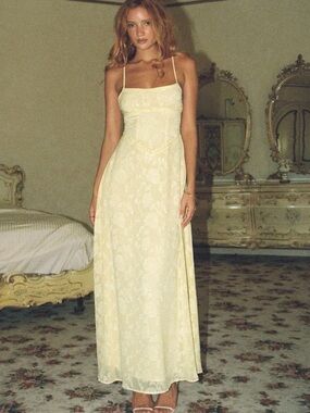 South Of France Maxi Dress Yellow- NWT (new with tags)
